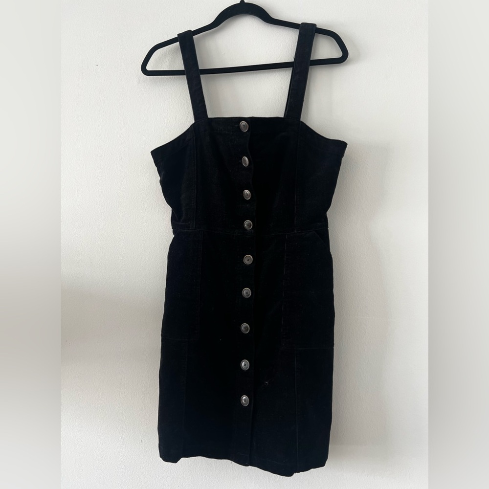 Corduroy overall-style dress